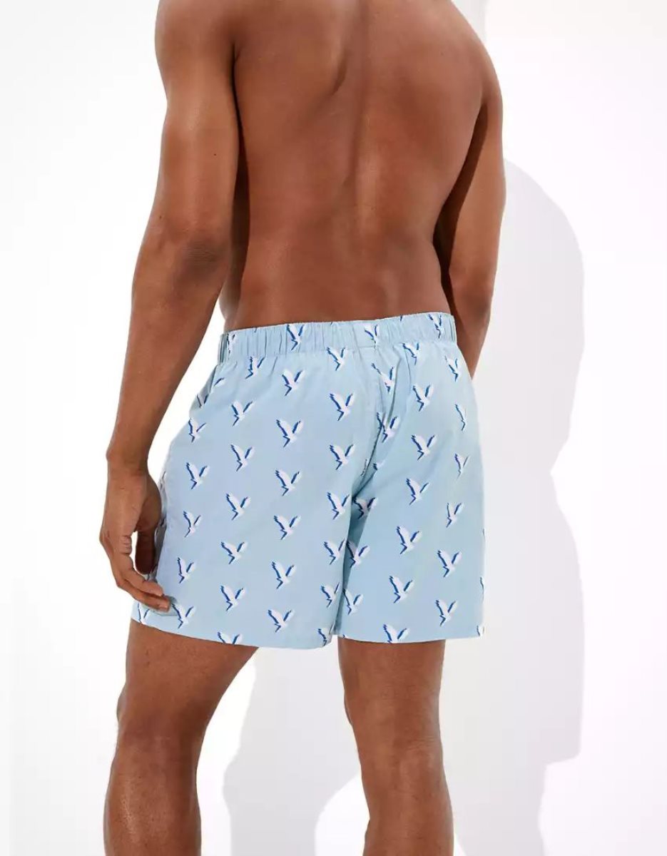 Shorts De Bain American Eagle AEO Eagles Stretch Bleu Homme | KWS-40045535